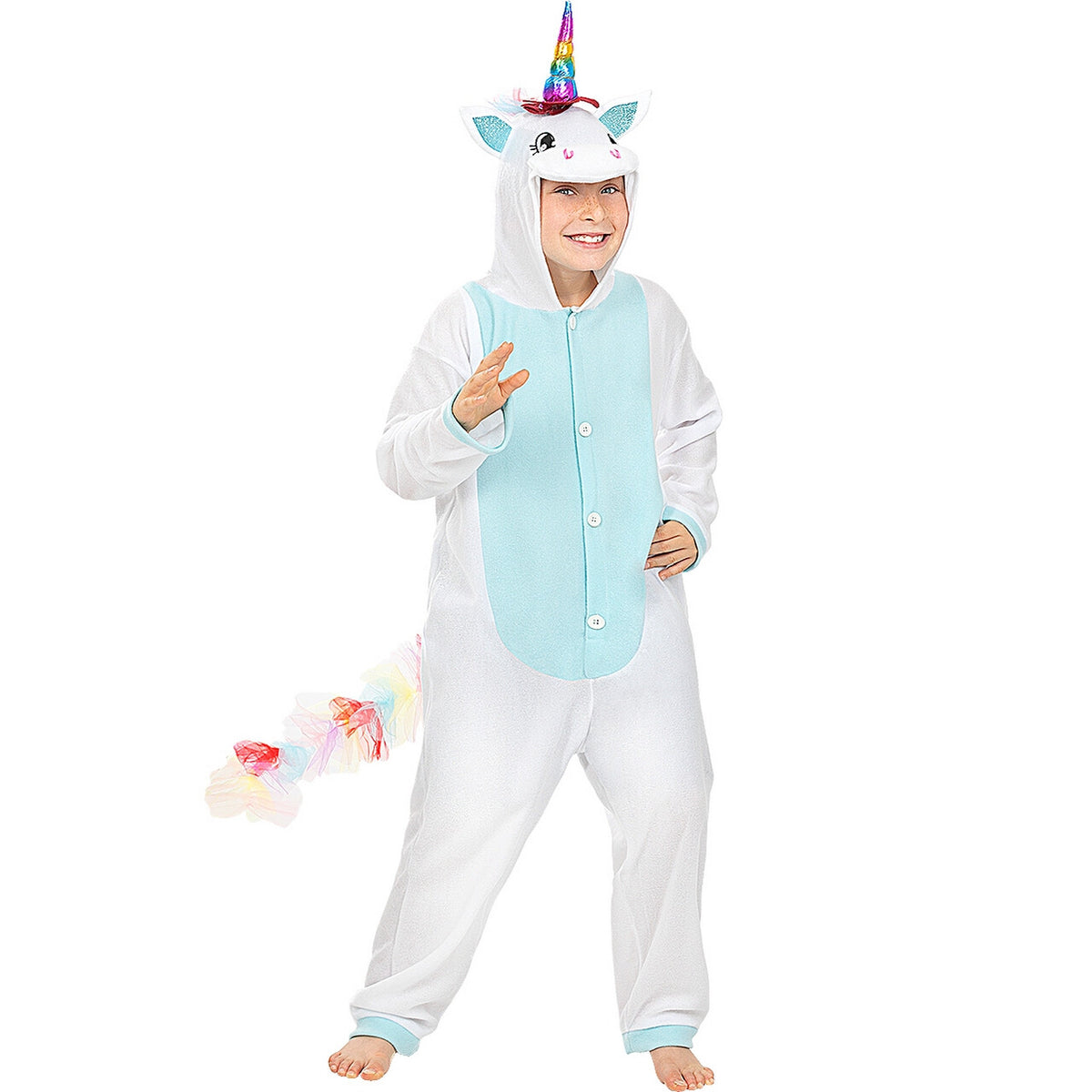 Op deze afbeelding zie je een Kostuums, van het merk Funidelia. Magische Unicorn Maggie Kind Kostuum