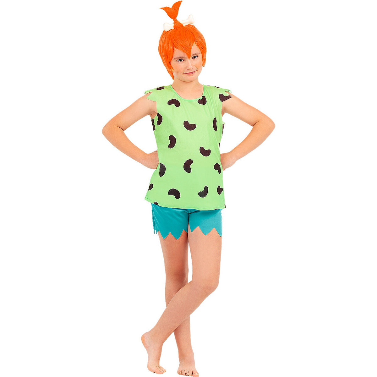 Op deze afbeelding zie je een Kostuums, van het merk Funidelia. Pebbles Costume For Girls The Flintstones Meisje Kostuum