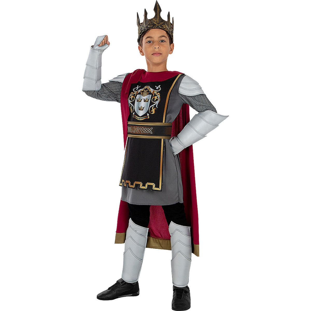 Op deze afbeelding zie je een Kostuums, van het merk Funidelia. Dappere Deluxe King Arthur Jongen Kostuum