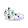 Couronne Argentée Avec Pierres Colorées
