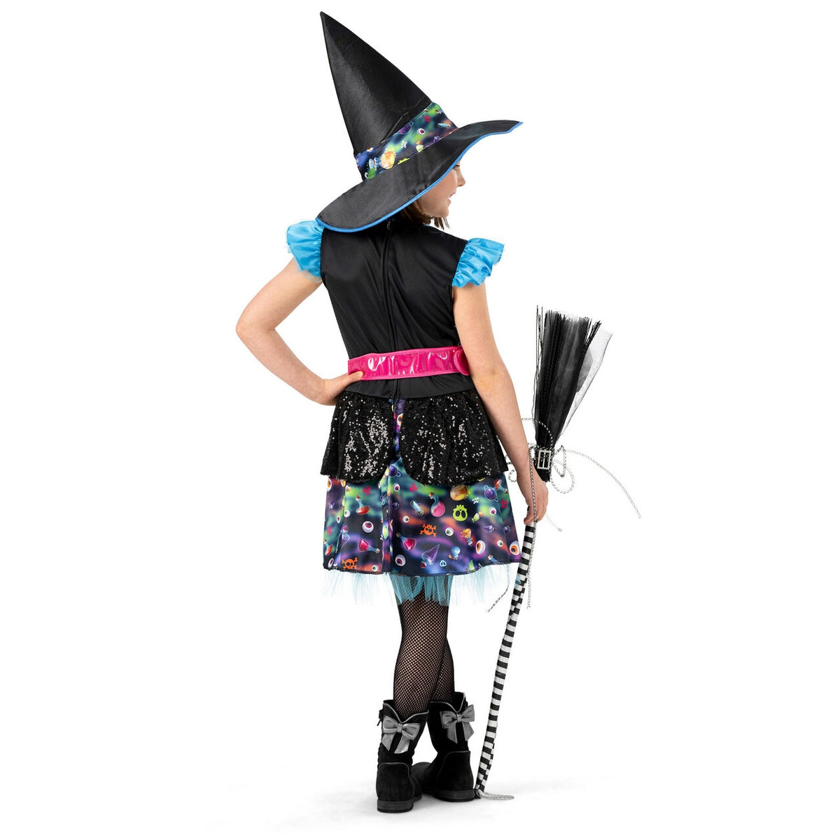 Op deze afbeelding zie je een Kostuums, van het merk Funny Fashion. Heks Magische Portia Meisje Kostuum