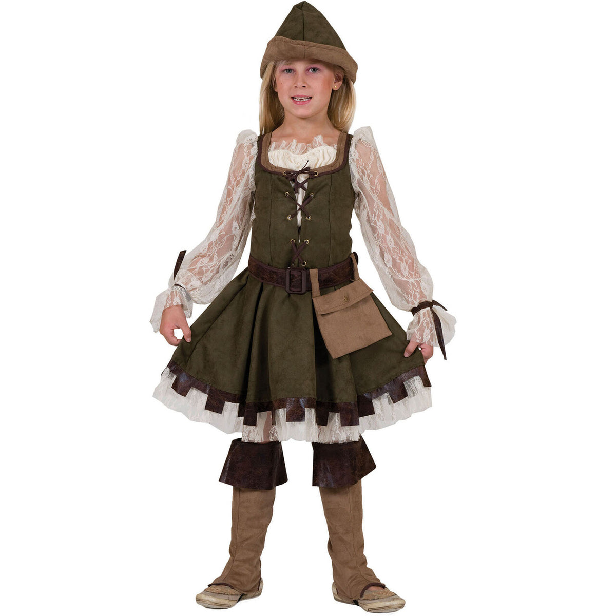 Op deze afbeelding zie je een Kostuums, van het merk Funny Fashion. Robin Hood De Armenhelper Jurk Meisje