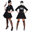 Robe Dagent De Police Courte Noire Du Fbi Costume