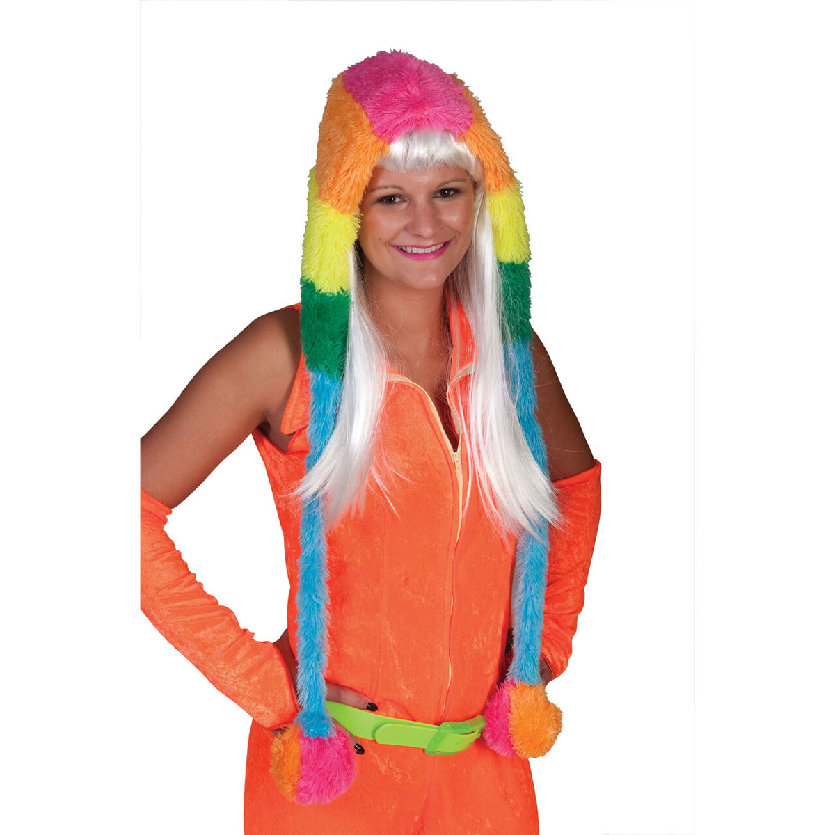 Op deze afbeelding zie je een Accessoires, van het merk Funny Fashion. Flower Funk Hippie Muts