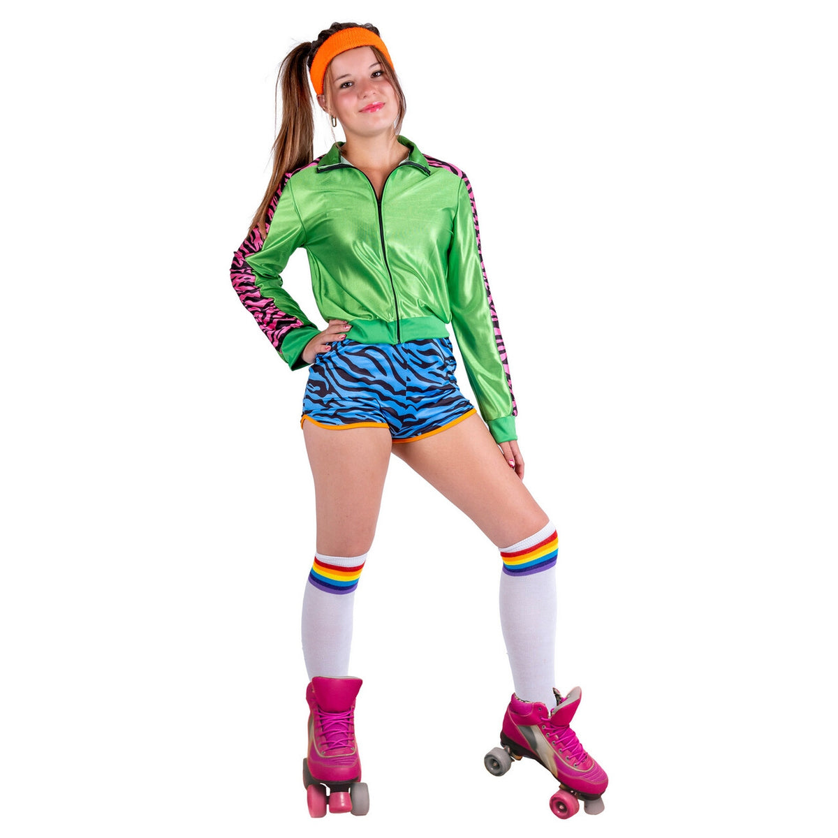 Op deze afbeelding zie je een Kostuums, van het merk Funny Fashion. Miss Rollerskate Vrouw Kostuum