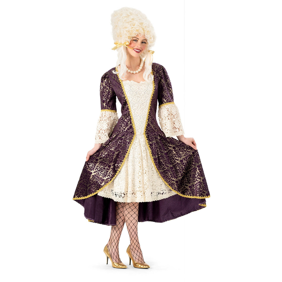 Op deze afbeelding zie je een Kostuums, van het merk Funny Fashion. Deftige Baroque Bernadette Vrouw Kostuum