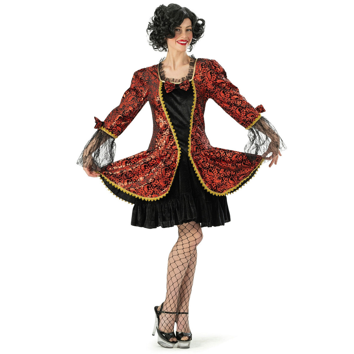 Op deze afbeelding zie je een Kostuums, van het merk Funny Fashion. Deftige Hofdame Van Kasteel Chiqueville Vrouw Kostuum