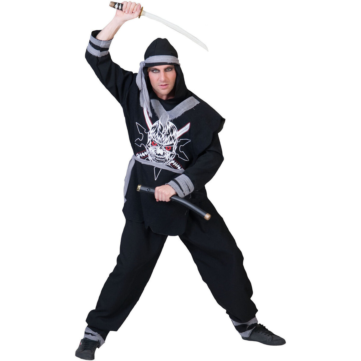 Op deze afbeelding zie je een Kostuums, van het merk Funny Fashion. Shakumi Ninja Man Kostuum