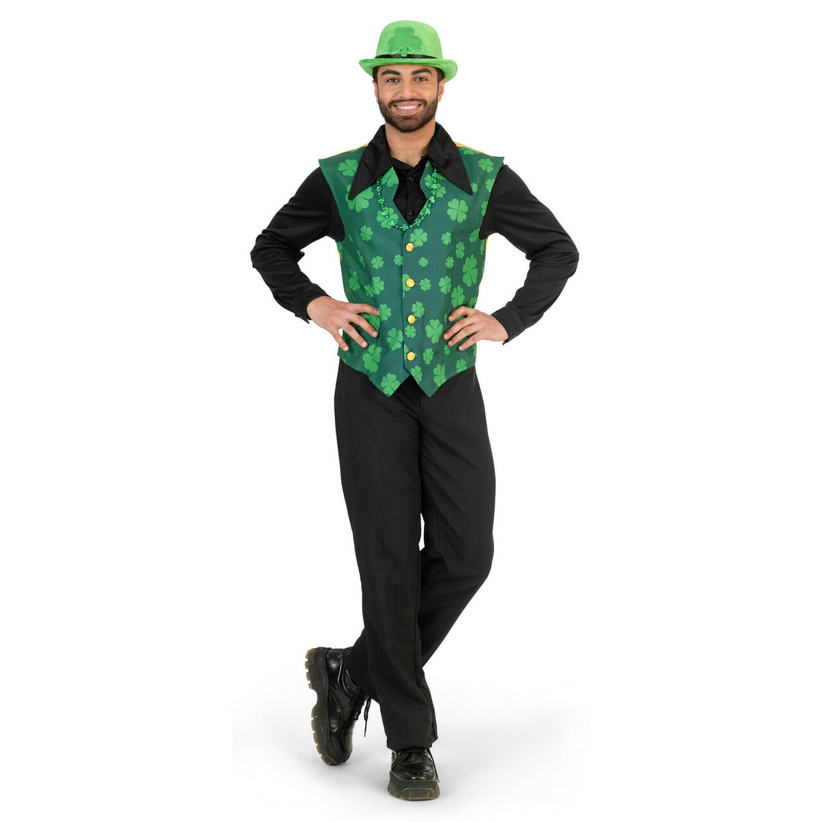 Op deze afbeelding zie je een Kostuums, van het merk Funny Fashion. Klavertje Vier Gilet Man