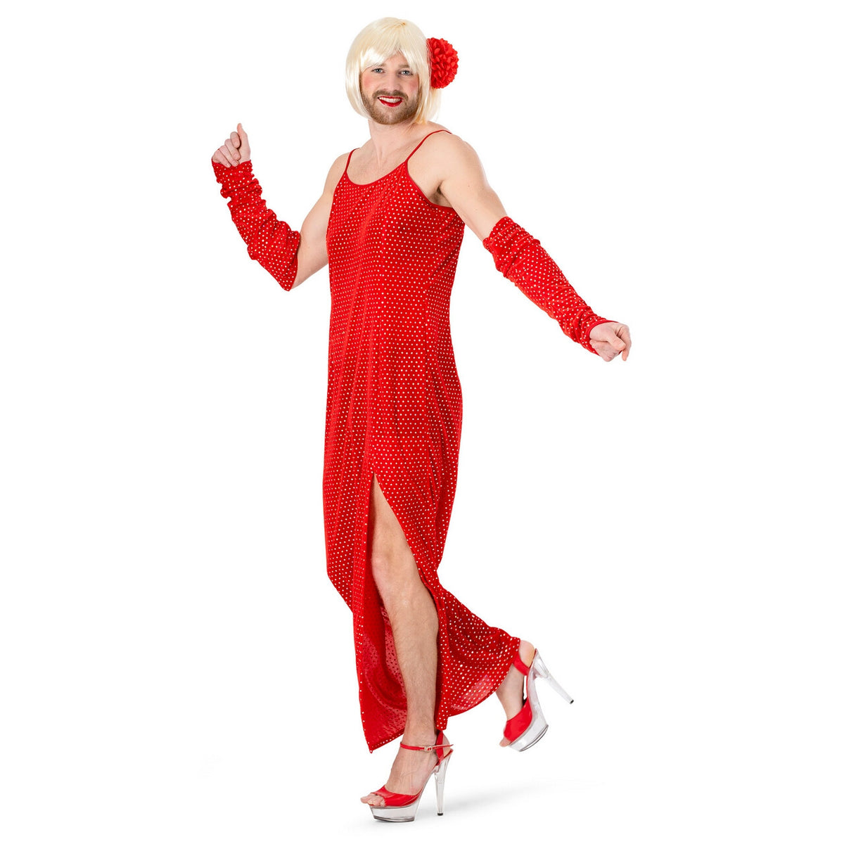 Op deze afbeelding zie je een Kostuums, van het merk Funny Fashion. Diva Della Rosa Man Kostuum