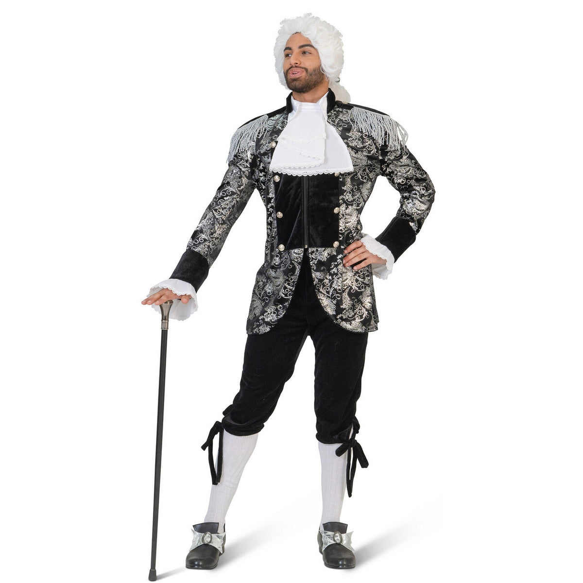 Op deze afbeelding zie je een Kostuums, van het merk Funny Fashion. Baron Silverrijk Jas Met Bef Man Kostuum