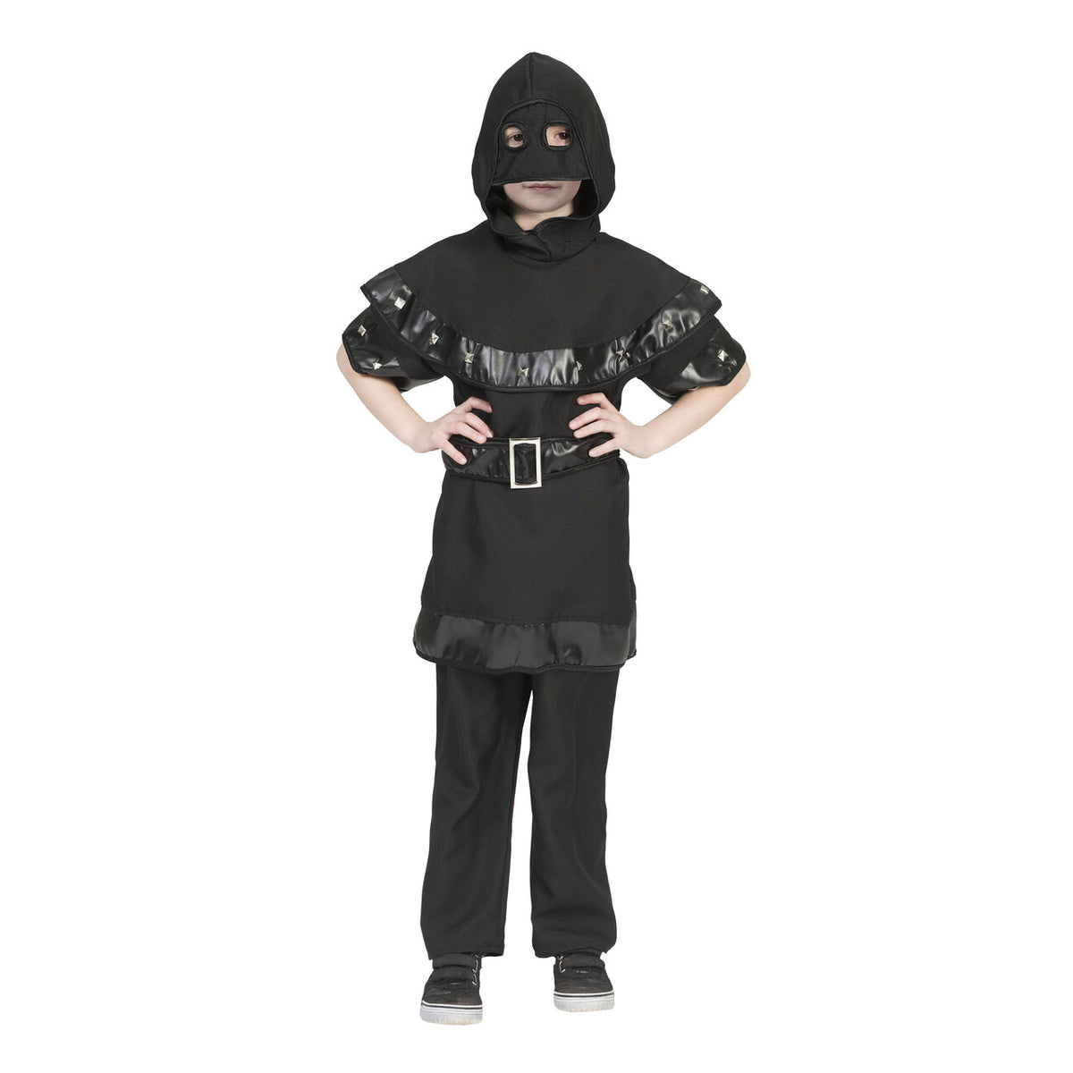 Op deze afbeelding zie je een Kostuums, van het merk Funny Fashion. Zwarte Beul Afschrikko Jongen Kostuum