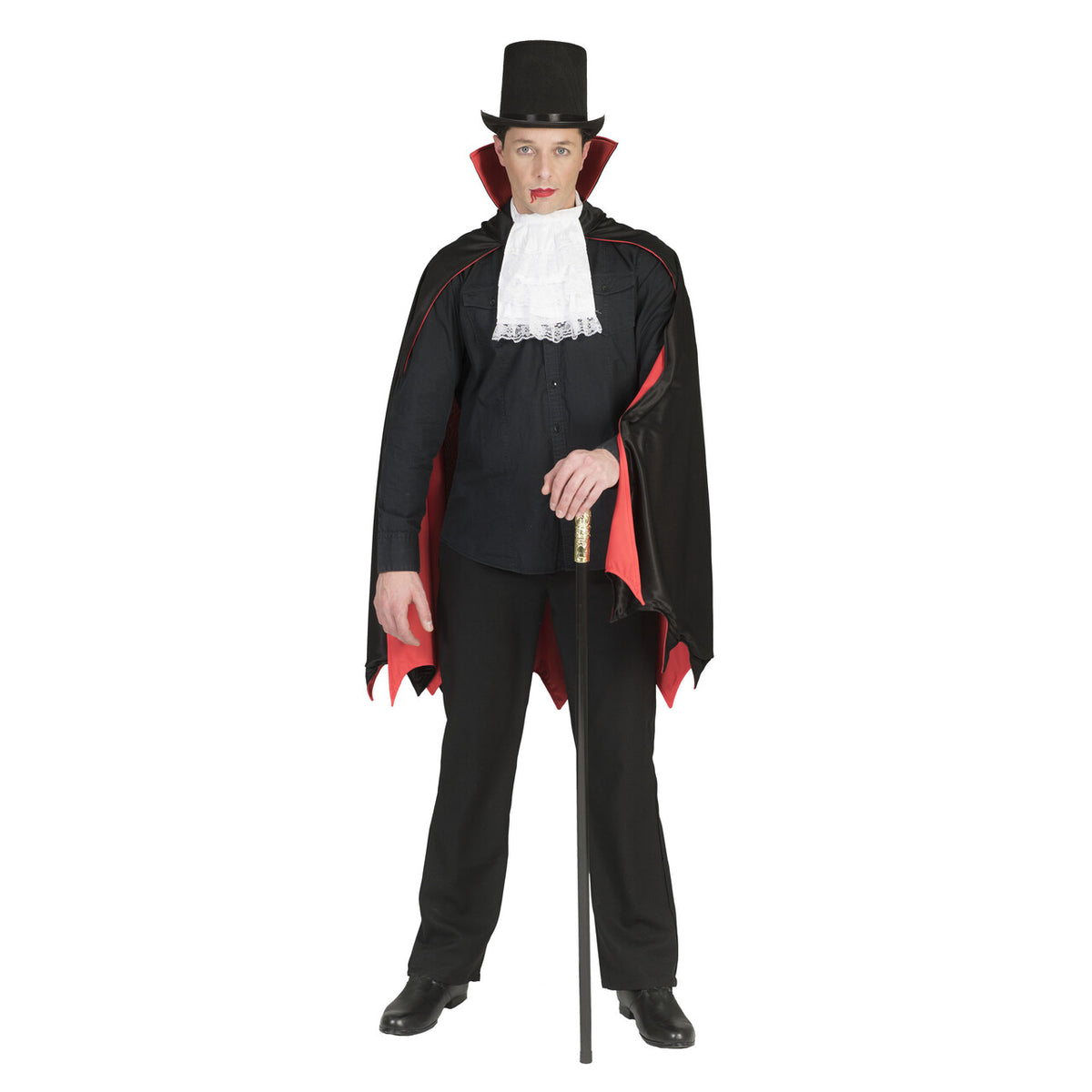 Op deze afbeelding zie je een Accessoires, van het merk Funny Fashion. Rood-Zwarte Cape Roemenie