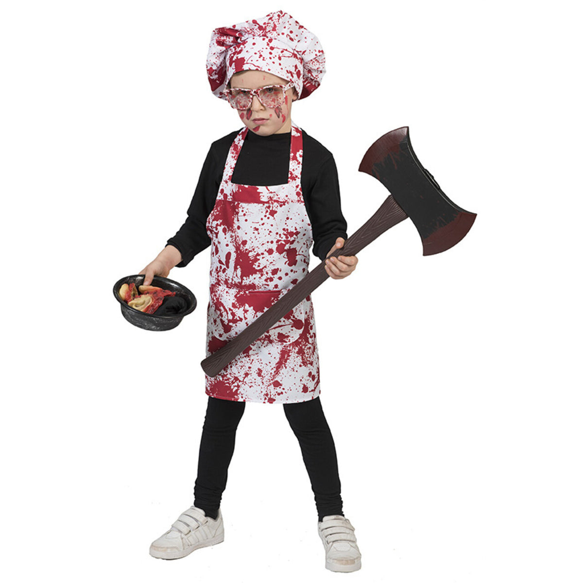 Op deze afbeelding zie je een Kostuums, van het merk Funny Fashion. Slachtende Slager Jongen Kostuum