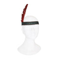 Bandeau Flapper Avec Plume Rouge