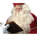 Perruque Luxueuse Blanche Avec Grande Barbe Saint-Nicolas Et Père Noël