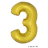 Ballon Chiffre 3 En Or XL 102cm