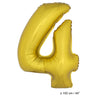 Ballon Chiffre Folie Numéro 4 Or XL 102cm (Vide)