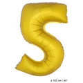 Ballon Chiffre 5 Or XL 102cm