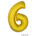 Ballon Chiffre 6 En Folie Or XL 102cm (Vide)
