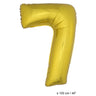 Ballon Chiffre En Aluminium Numéro 7 Or XL 102 Cm (Non Gonflé)