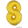 Ballon Chiffre 8 Or XL 102cm (Non Gonflé)