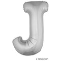 Ballon Lettre J Argent XL 102cm