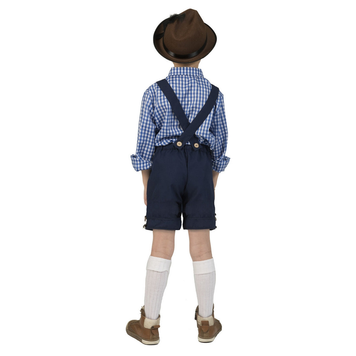 Op deze afbeelding zie je een Kostuums, van het merk Funny Fashion. Blauwe Lederhosen Gunther Tirol Jongen