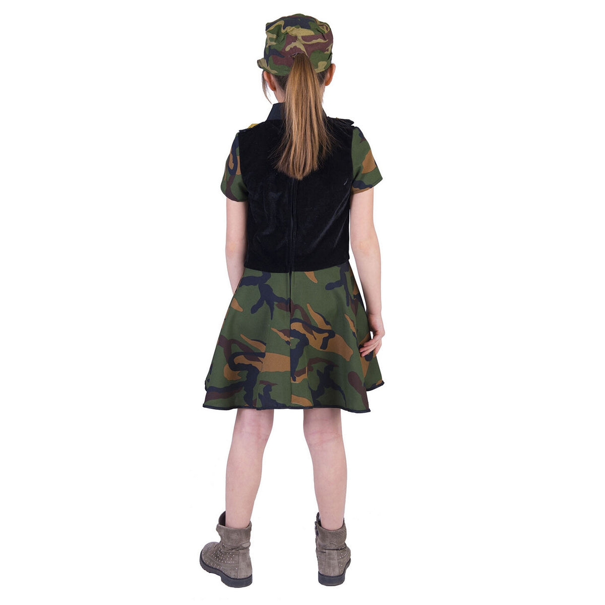 Op deze afbeelding zie je een Kostuums, van het merk Funny Fashion. Leger Strateeg Kapitein Karin Meisje Kostuum