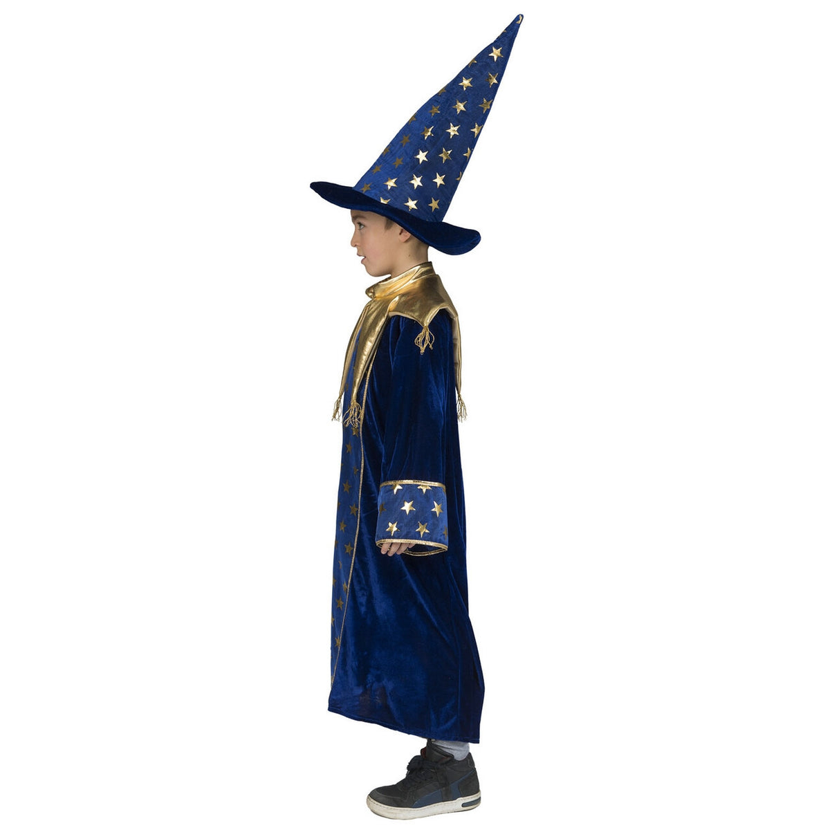 Op deze afbeelding zie je een Kostuums, van het merk Funny Fashion. Tovenaar Meester Van Het Heelal Kind Kostuum
