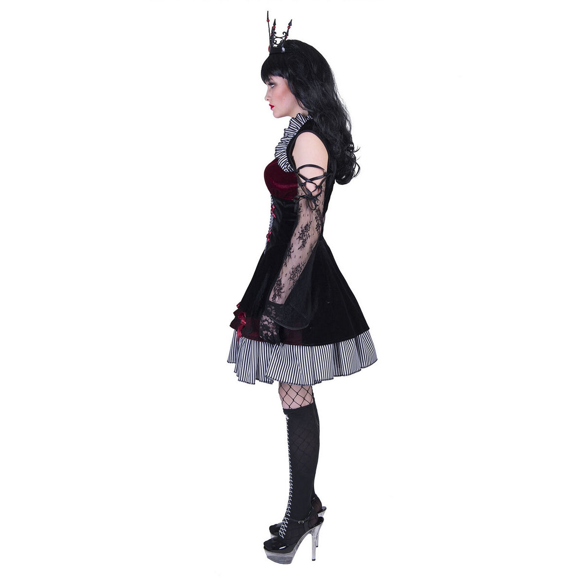 Op deze afbeelding zie je een Kostuums, van het merk Funny Fashion. Boze Gotische Schoonheid Freya Vrouw Kostuum