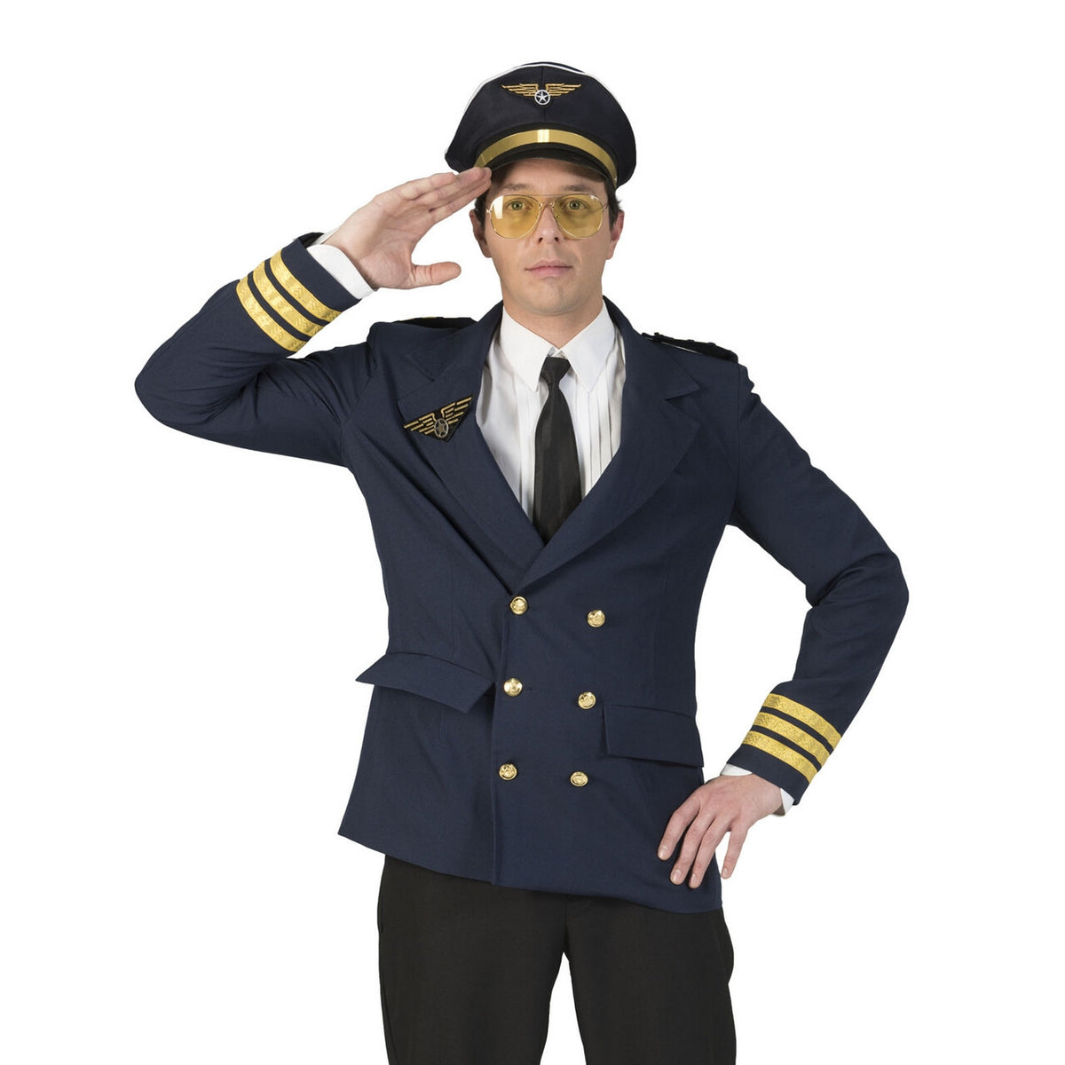 Op deze afbeelding zie je een Kostuums, van het merk Funny Fashion. Jas Piloot Airbus Man