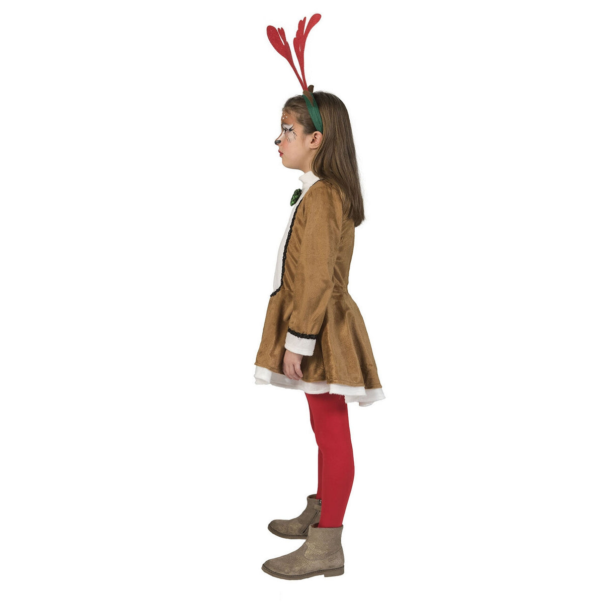 Op deze afbeelding zie je een Kostuums, van het merk Funny Fashion. Zonder Rendier Geen Kerst Meisje Kostuum