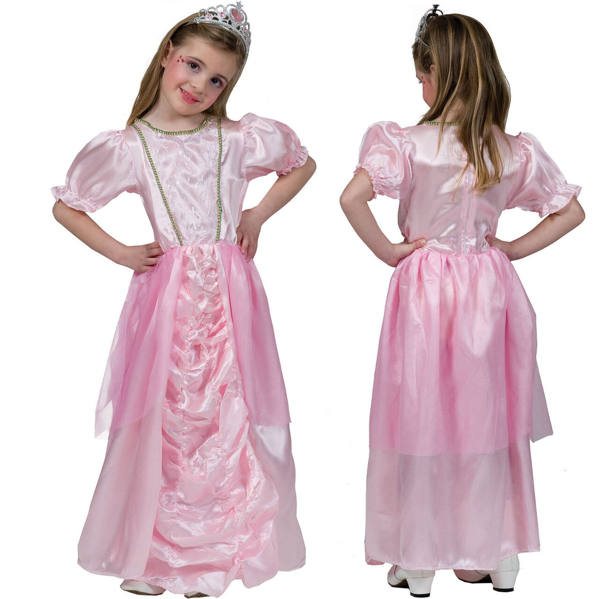 Op deze afbeelding zie je een Kostuums, van het merk Funny Fashion. Charmante Charlene Roze Prinses Meisje Kostuum