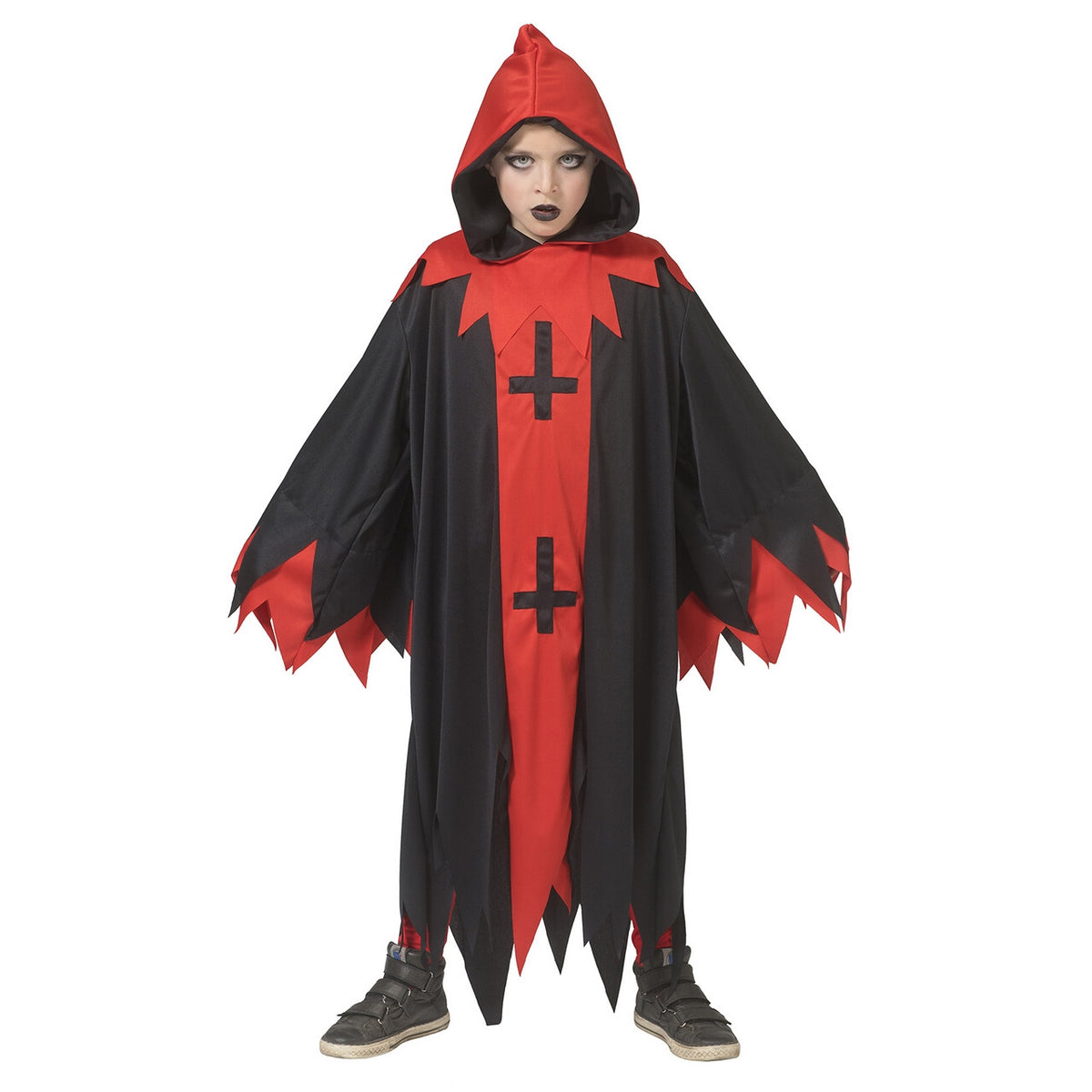 Op deze afbeelding zie je een Kostuums, van het merk Funny Fashion. Duistere Voodoo Demon Kind Kostuum