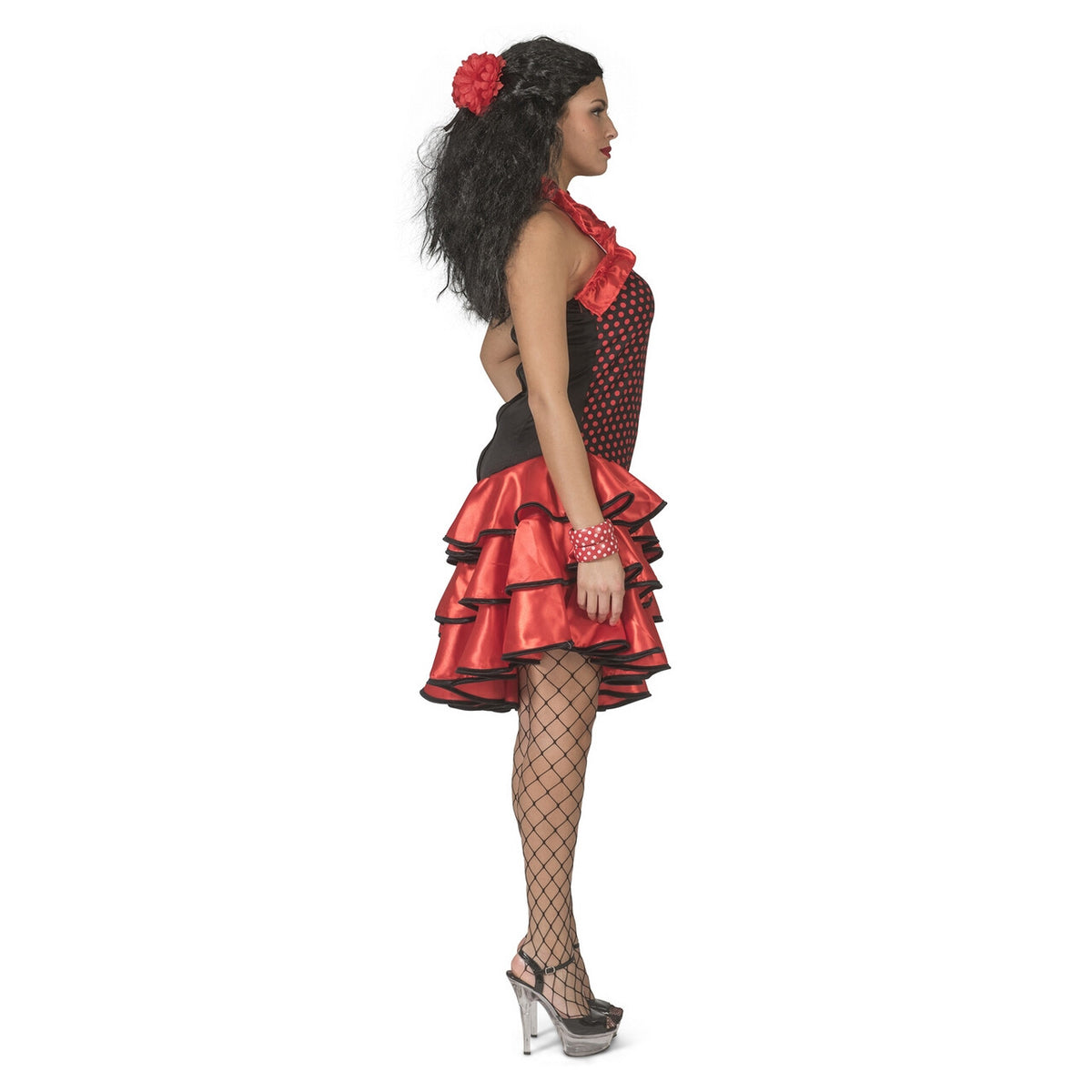 Op deze afbeelding zie je een Kostuums, van het merk Funny Fashion. Cassandra Castagnetta Flamenco Danseres Vrouw Kostuum