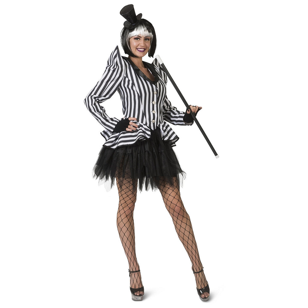 Op deze afbeelding zie je een Kostuums, van het merk Funny Fashion. Beetlejuice Horror Fantasy Jas Vrouw
