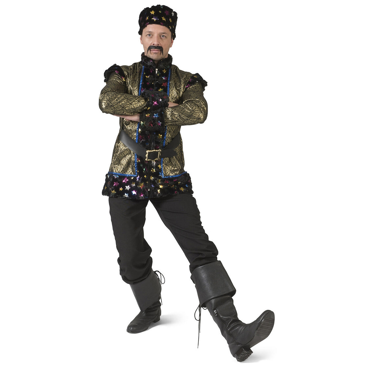 Op deze afbeelding zie je een Kostuums, van het merk Funny Fashion. Dansen Onder De Sterren Toendra Kozak Kolja Man Kostuum