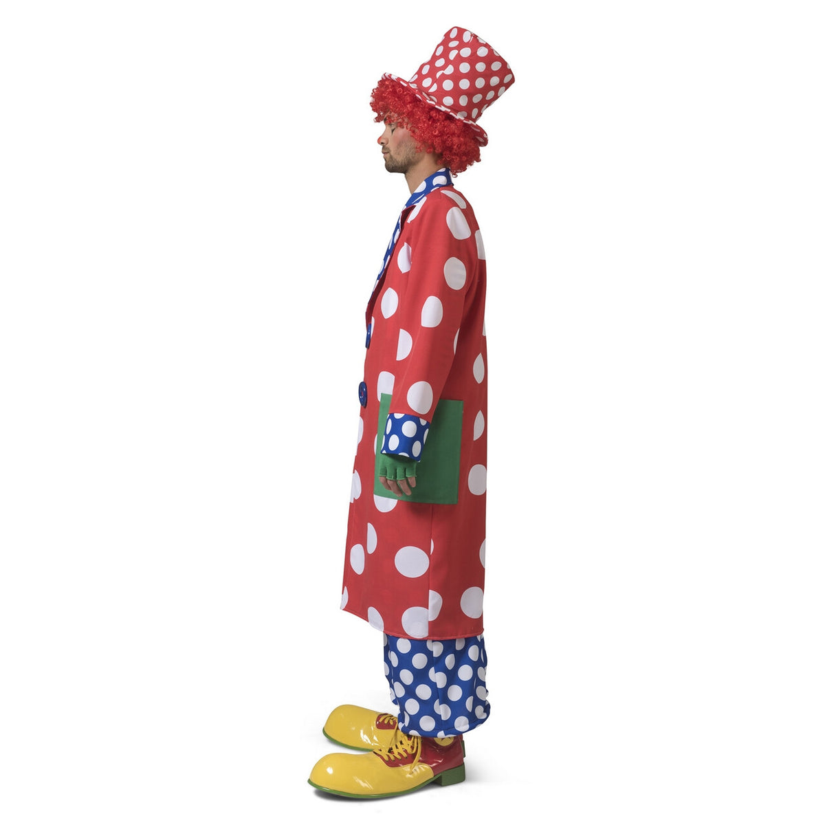 Op deze afbeelding zie je een Kostuums, van het merk Funny Fashion. Jas Met Witte Bollen Clown Flappie Man