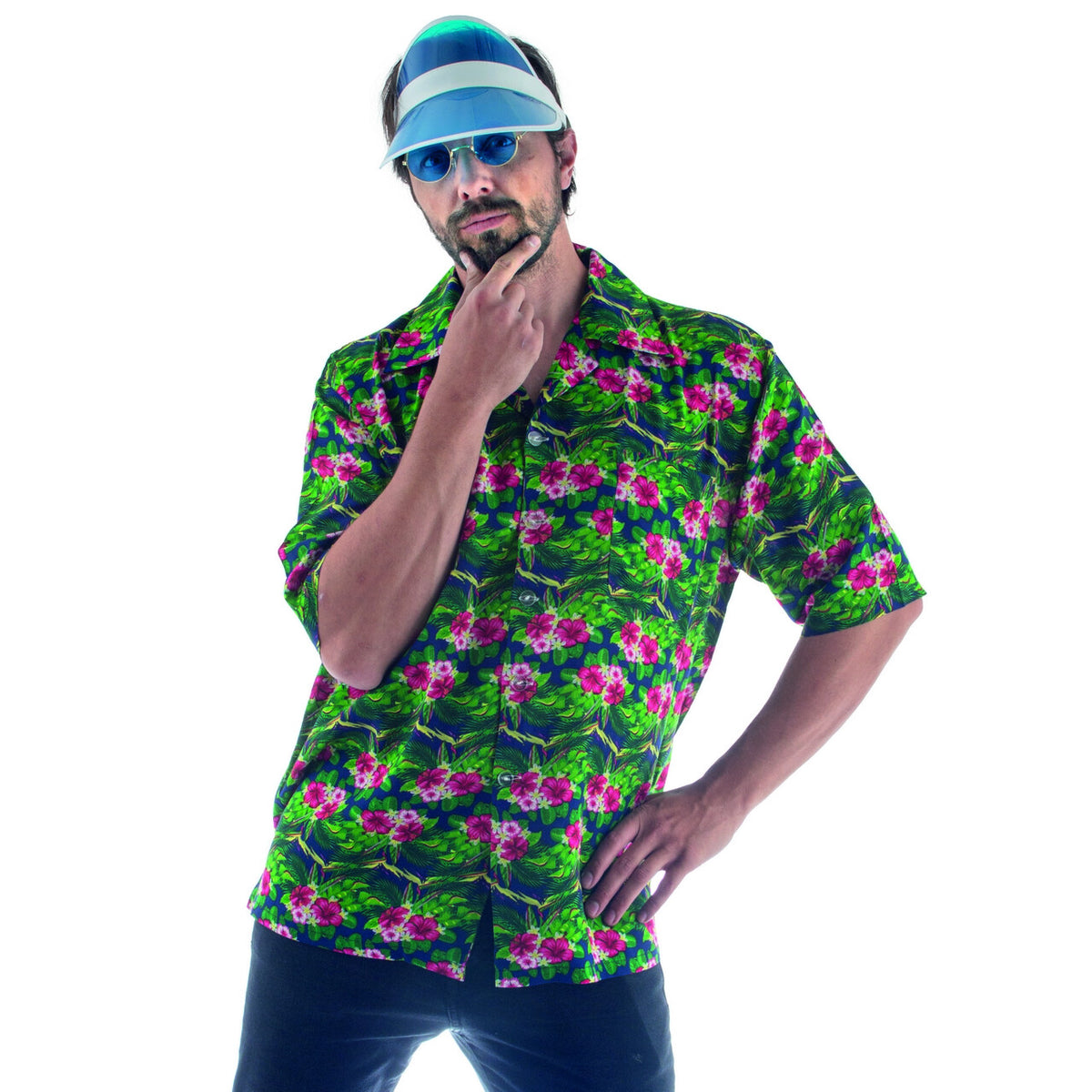 Op deze afbeelding zie je een Kostuums, van het merk Funny Fashion. Hawaii Shirt Tropische Bloemen Man