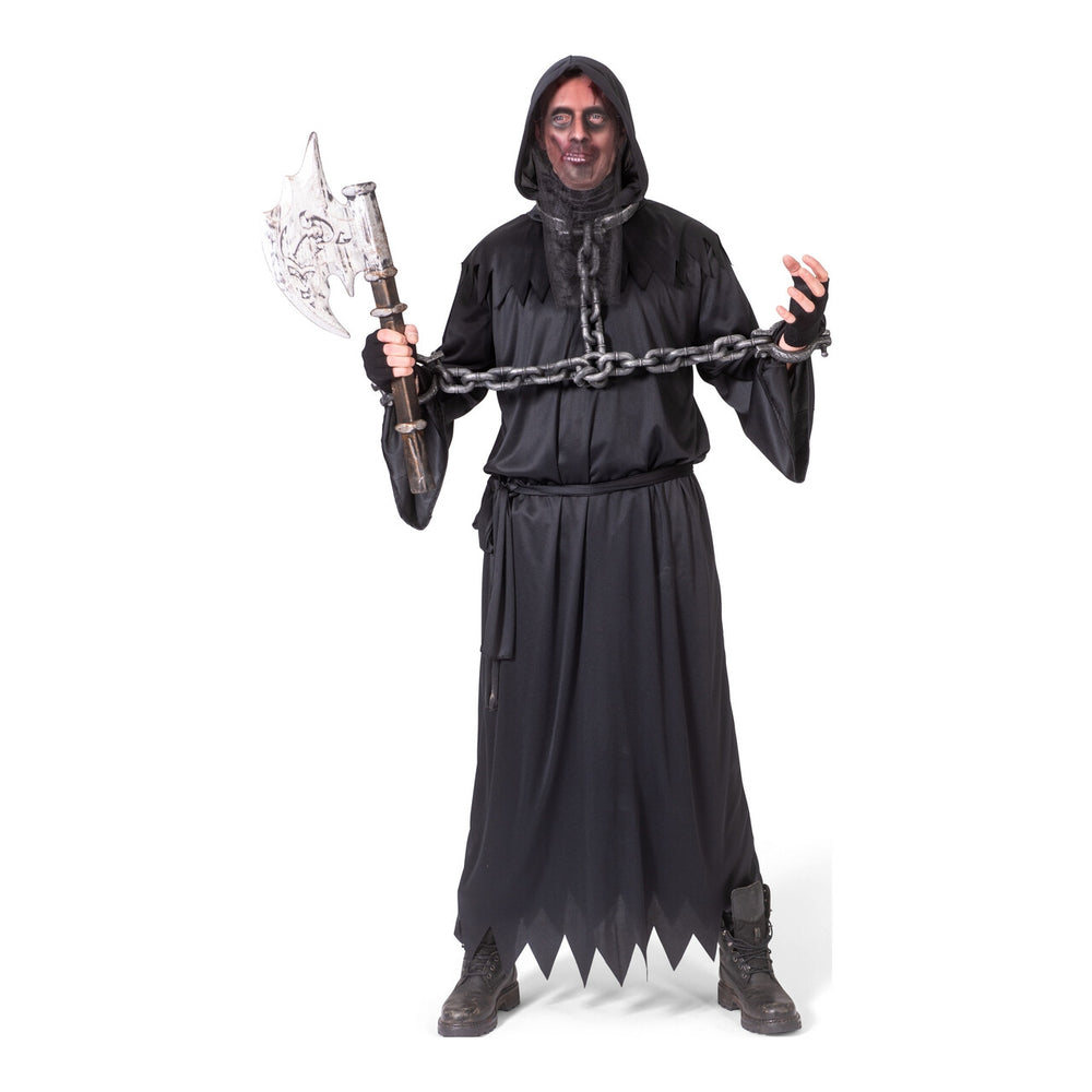 Op deze afbeelding zie je een Kostuums, van het merk Funny Fashion. Zwarte Lijkenpikker Lex Kostuum