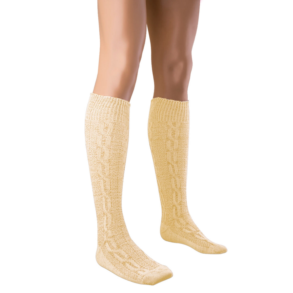 Op deze afbeelding zie je een Accessoires, van het merk Funny Fashion. Tiroler Sokken Creme Wit 40 Cm