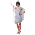 Robe Charleston Années 20 Argentée Costume