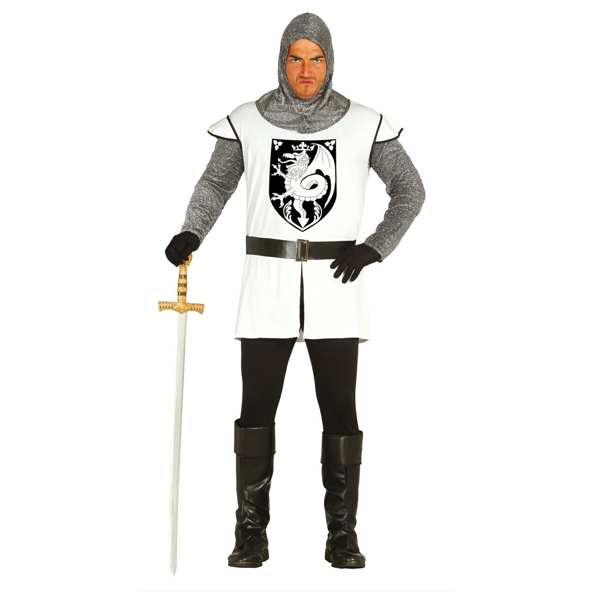 Op deze afbeelding zie je een Kostuums, van het merk Guirca. Onverslaanbare Middeleeuwse Ridder Man Kostuum