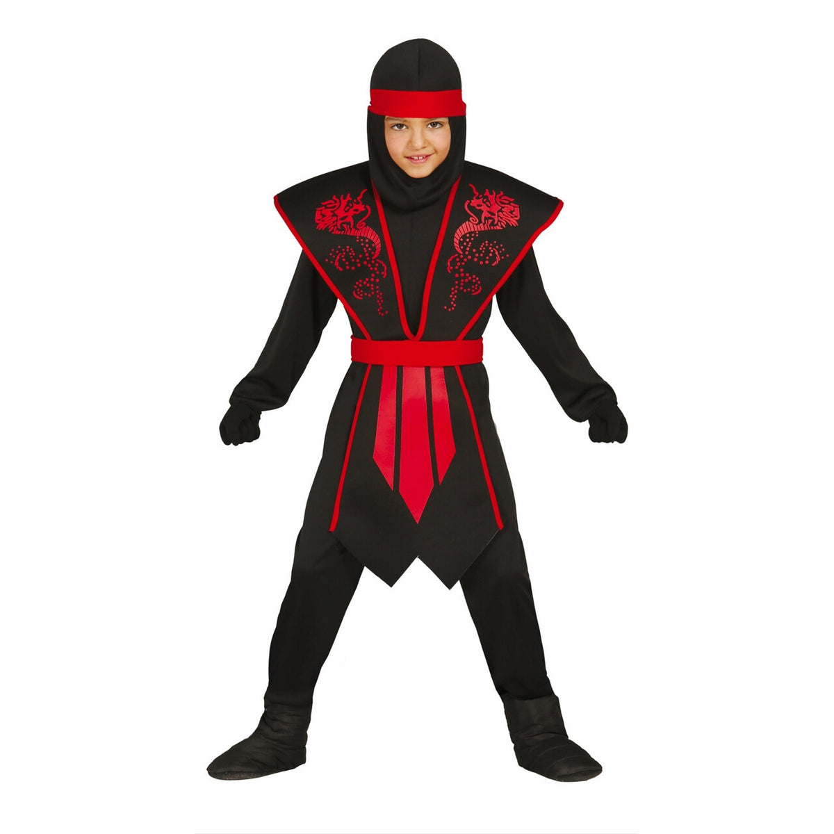 Op deze afbeelding zie je een Kostuums, van het merk Guirca. Soepel Als Een Slang Ninja Jongen Kostuum