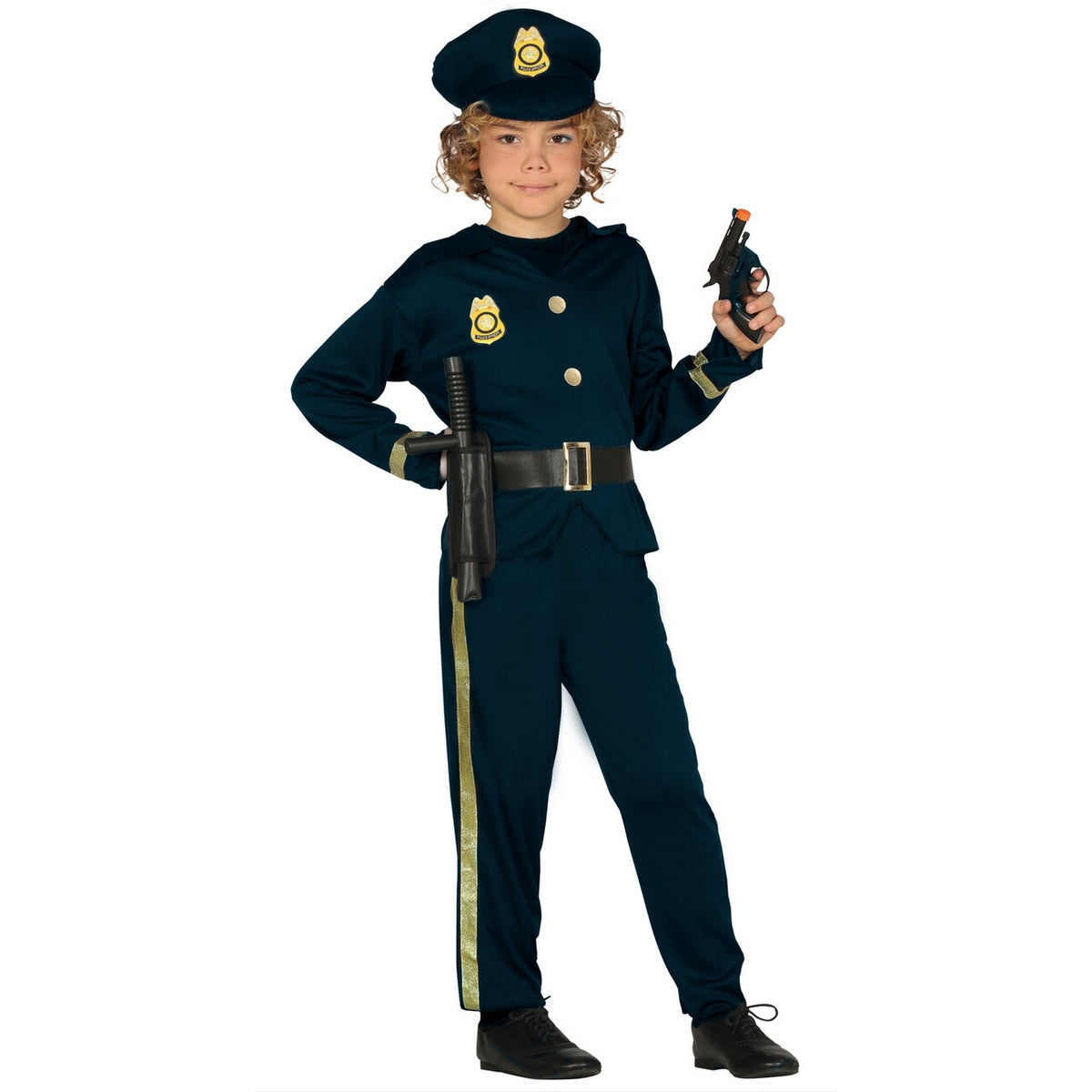 Op deze afbeelding zie je een Kostuums, van het merk Guirca. Handhaver Van De Wet Politie Jongen Kostuum