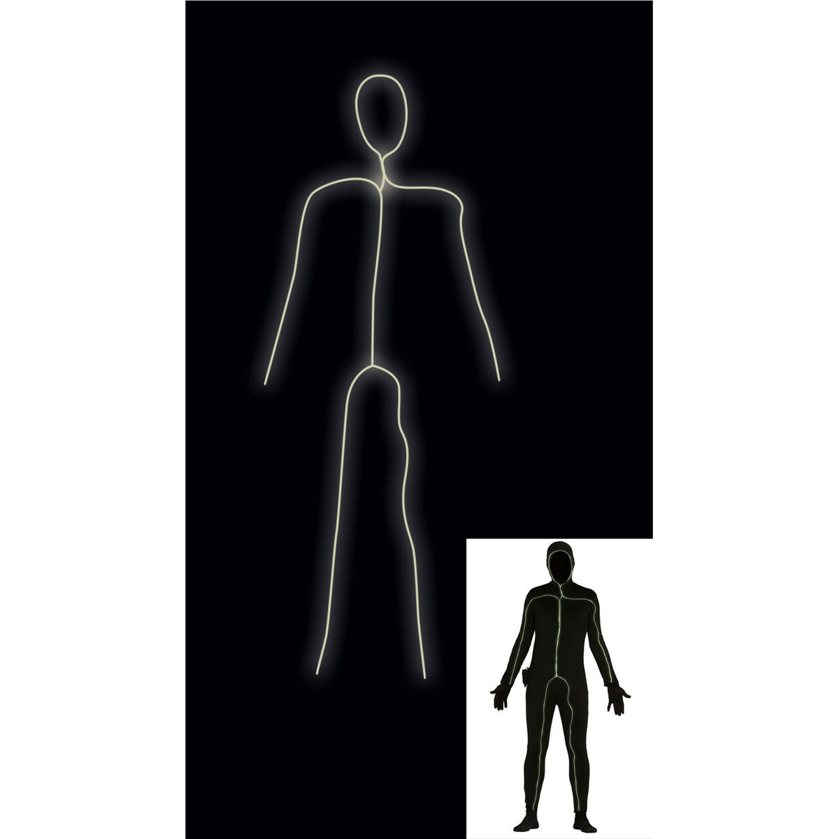 Op deze afbeelding zie je een Kostuums, van het merk Guirca. Grappig Lichtgevende Robot Man Kostuum