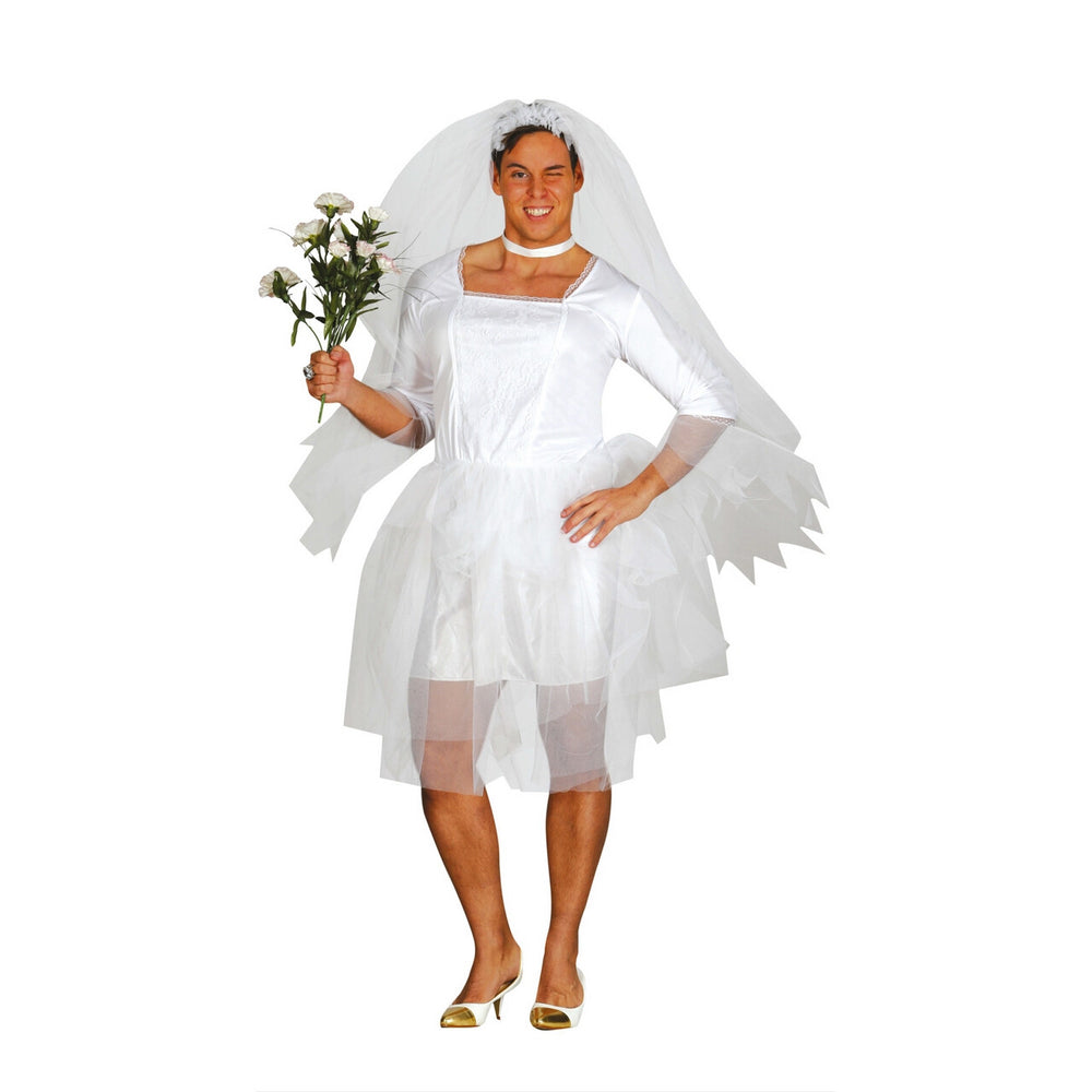 Op deze afbeelding zie je een Kostuums, van het merk Guirca. Hij Is De Bruid Travestiet Man Kostuum