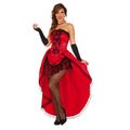 Robe Burlesque Rouge Évasée Costume