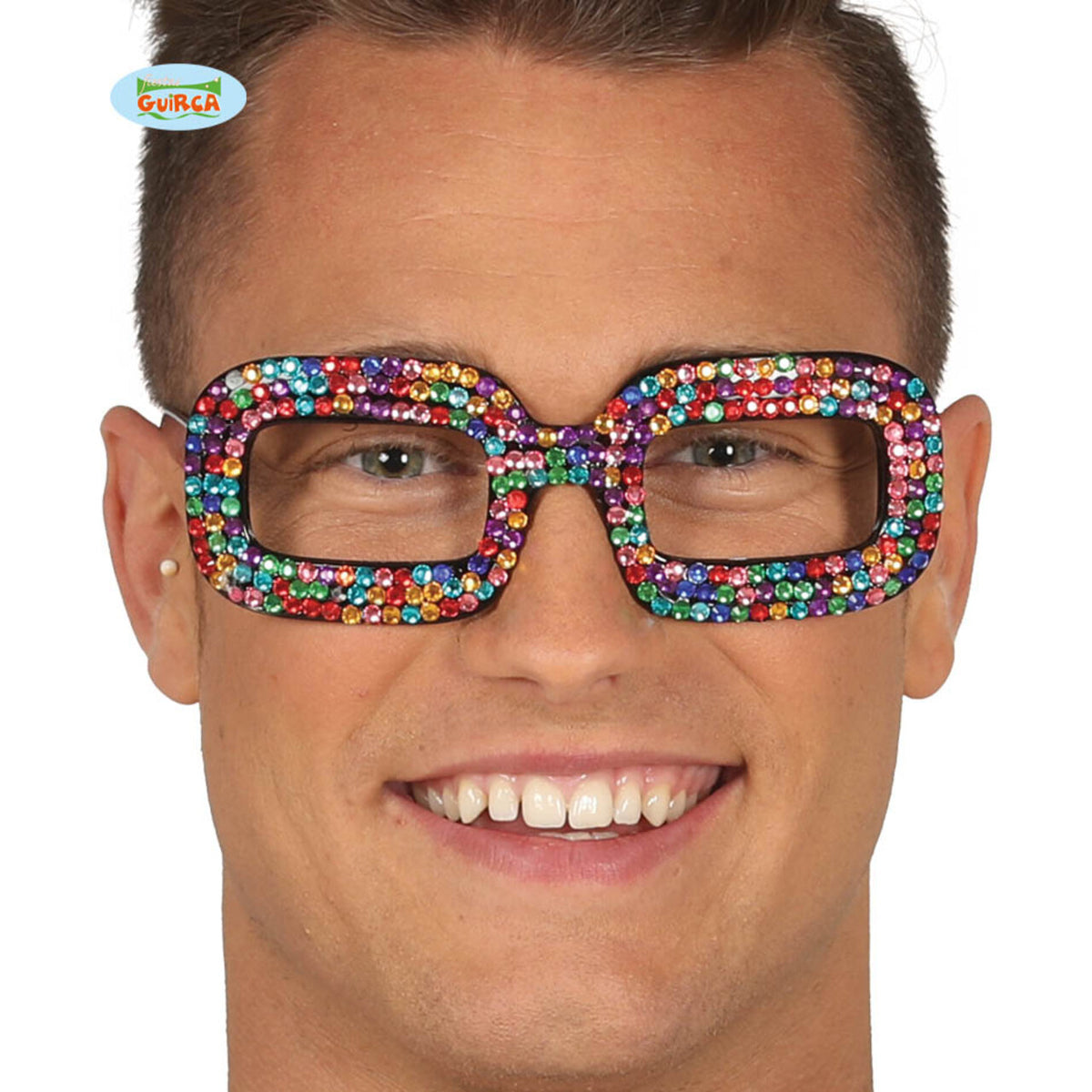 Op deze afbeelding zie je een Accessoires, van het merk Guirca. Multicolor Bril Popster
